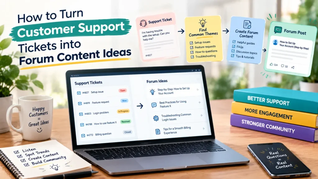 How to Turn Customer Support Tickets into a Forum Content Ideas