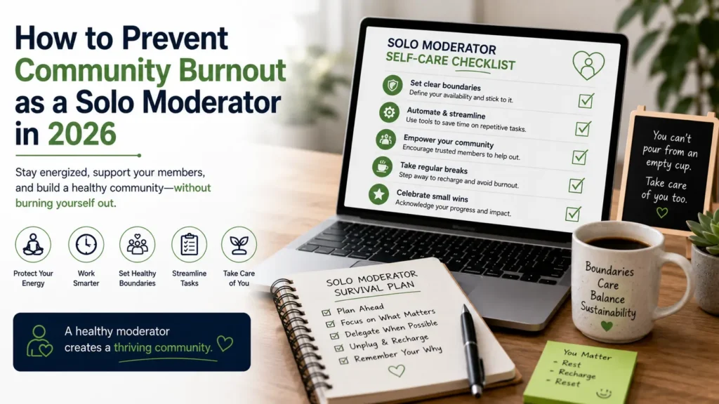 How to Prevent Community Burnout as a Solo Moderator in 2026